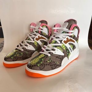 GUCCI Men's Pineapple High Top Basket Sneaker Size 8.5 (US) NIB